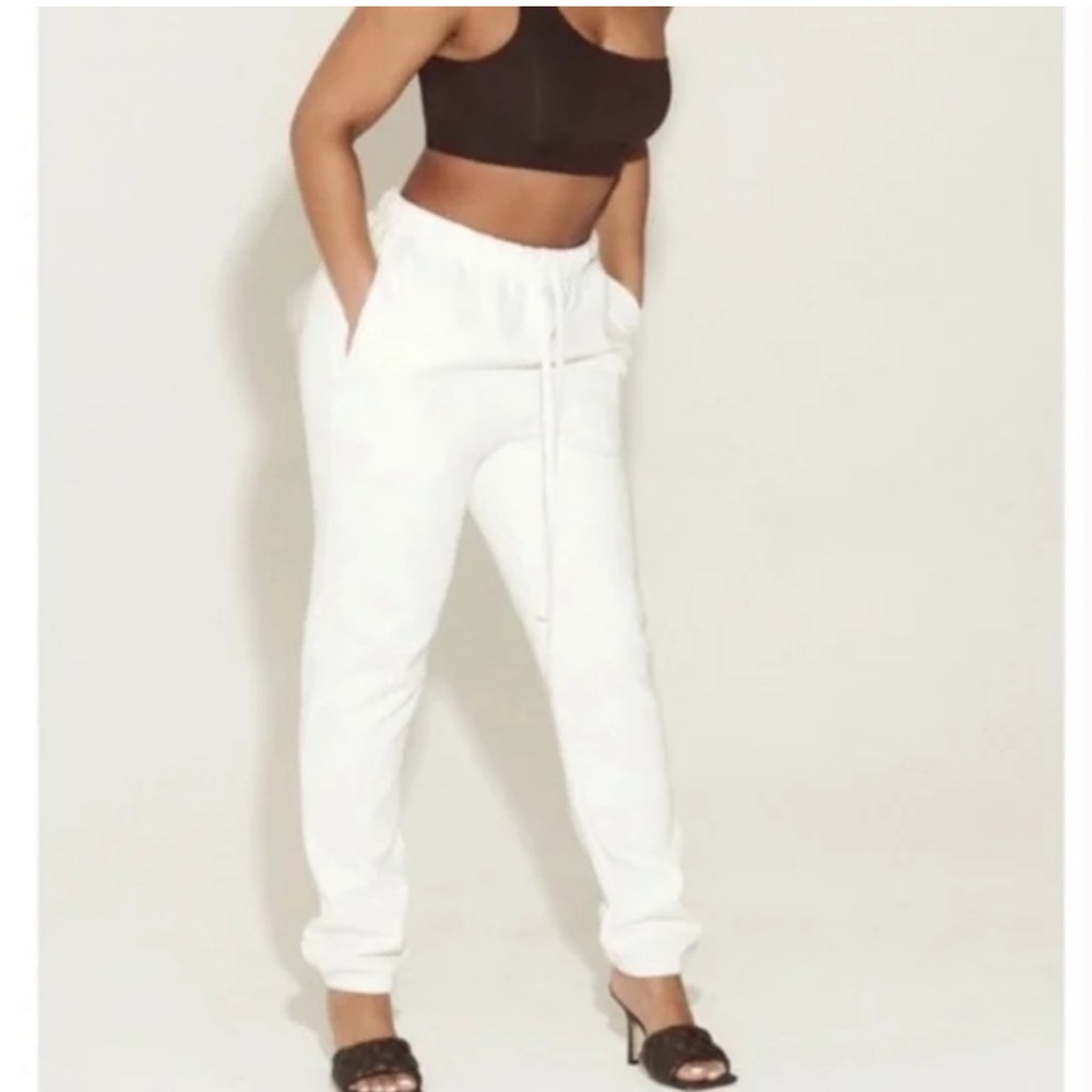 Naked Wardrobe Jogger Sweatpants -‎ White